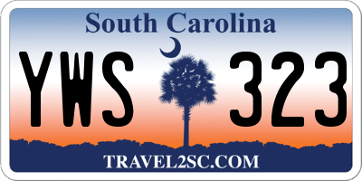 SC license plate YWS323
