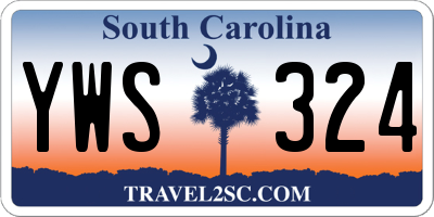 SC license plate YWS324