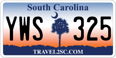 SC license plate YWS325