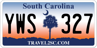 SC license plate YWS327