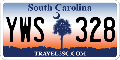 SC license plate YWS328