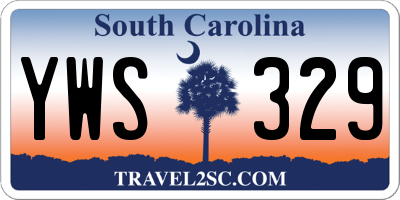 SC license plate YWS329