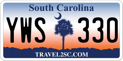 SC license plate YWS330