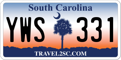 SC license plate YWS331