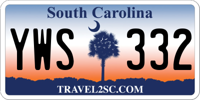 SC license plate YWS332