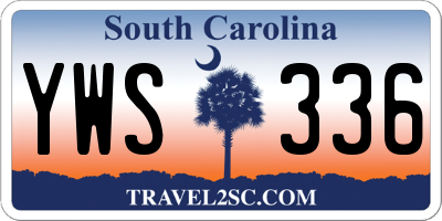 SC license plate YWS336