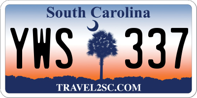 SC license plate YWS337