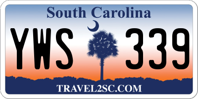 SC license plate YWS339