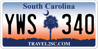 SC license plate YWS340