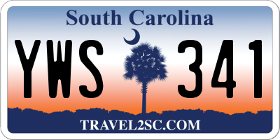 SC license plate YWS341