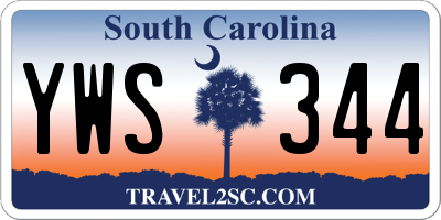 SC license plate YWS344