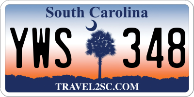SC license plate YWS348