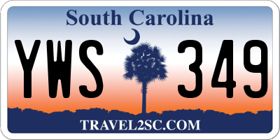 SC license plate YWS349