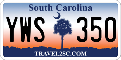 SC license plate YWS350