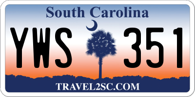 SC license plate YWS351