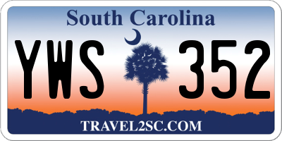 SC license plate YWS352