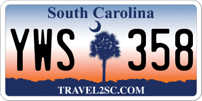 SC license plate YWS358