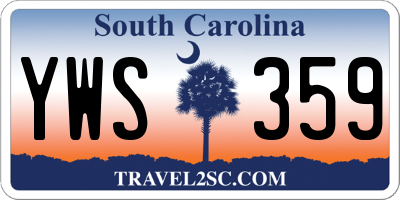 SC license plate YWS359