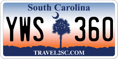 SC license plate YWS360
