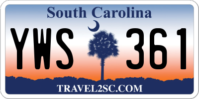 SC license plate YWS361