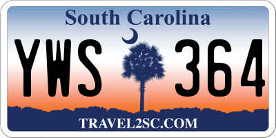 SC license plate YWS364