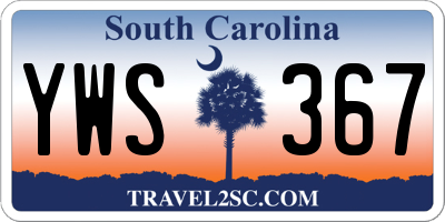SC license plate YWS367