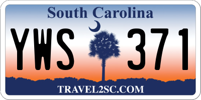SC license plate YWS371