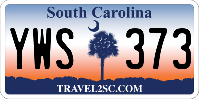 SC license plate YWS373