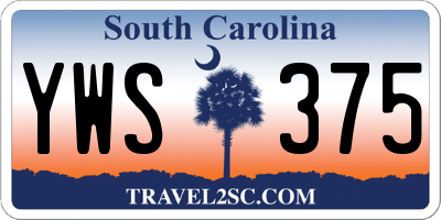 SC license plate YWS375