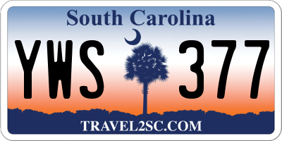 SC license plate YWS377
