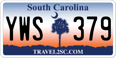 SC license plate YWS379