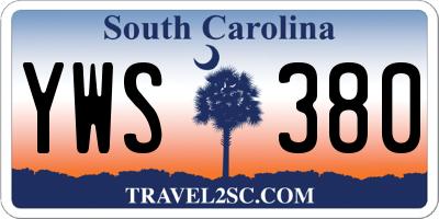 SC license plate YWS380
