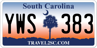 SC license plate YWS383