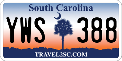 SC license plate YWS388