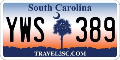 SC license plate YWS389