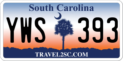 SC license plate YWS393