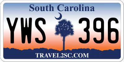 SC license plate YWS396