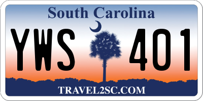 SC license plate YWS401