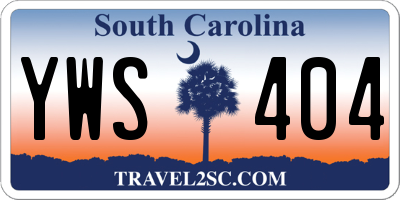 SC license plate YWS404