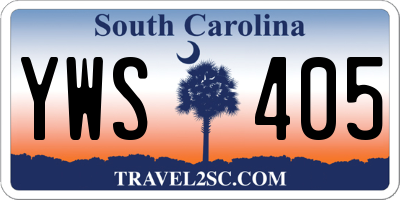 SC license plate YWS405