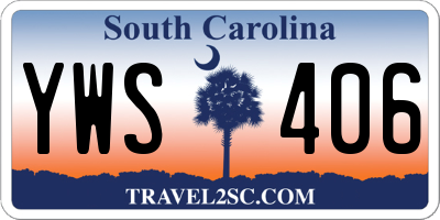 SC license plate YWS406