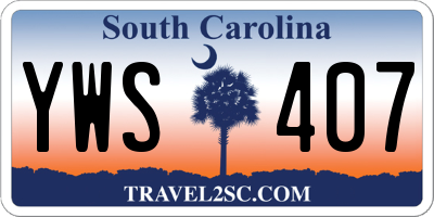 SC license plate YWS407
