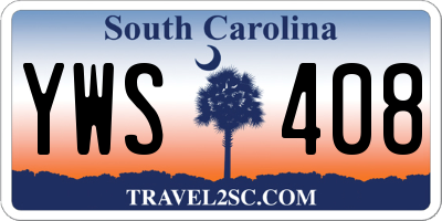 SC license plate YWS408
