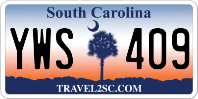 SC license plate YWS409