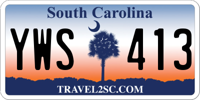 SC license plate YWS413