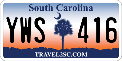 SC license plate YWS416