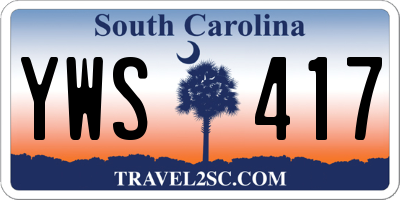 SC license plate YWS417