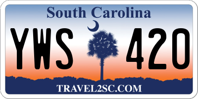 SC license plate YWS420