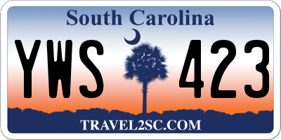 SC license plate YWS423
