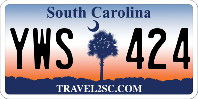 SC license plate YWS424